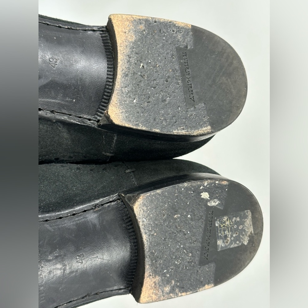 Burberry Black Suede Chelsea Boot Size 43-N Made In italy - Picture 4 of 13